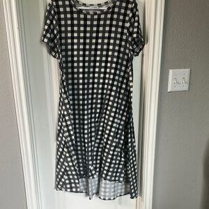 LuLaRoe Black and White Midi Dress